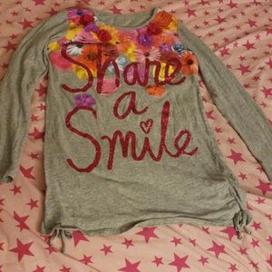 Cute nightgown with sparkly print & 3D flowers